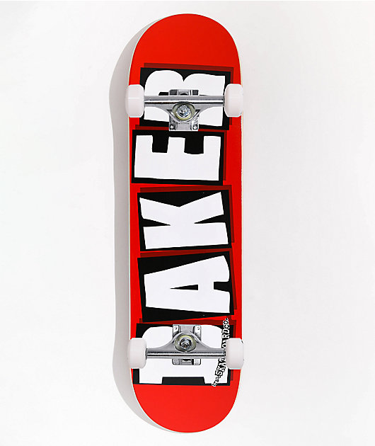 Baker White Brand Logo 8.5" Assembled Skateboard Complete